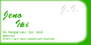 jeno ipi business card
